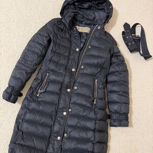 Burberry Women's Black Puffer Long Jacket   Small
